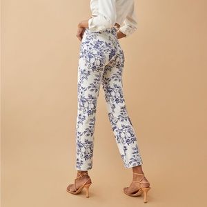 Reformation Cynthia Toile High Rise Straight Jean